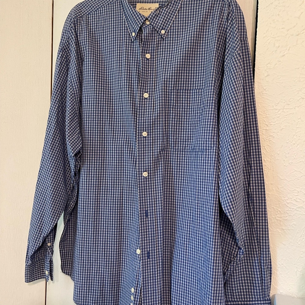 Eddie Bauer Blue Casual Button Down Shirt